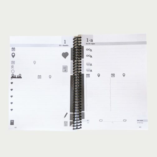 Une page familiale du carnet version Standard