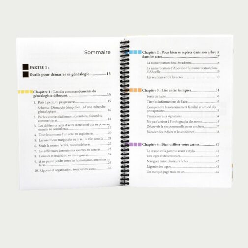 Carnet ouvert : sommaire du Carnet