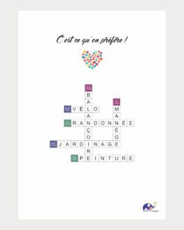 Affiche mots fléchés personnalisée