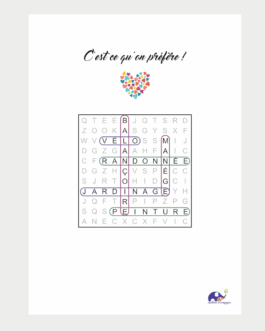 Affiche mots mêlés personnalisée