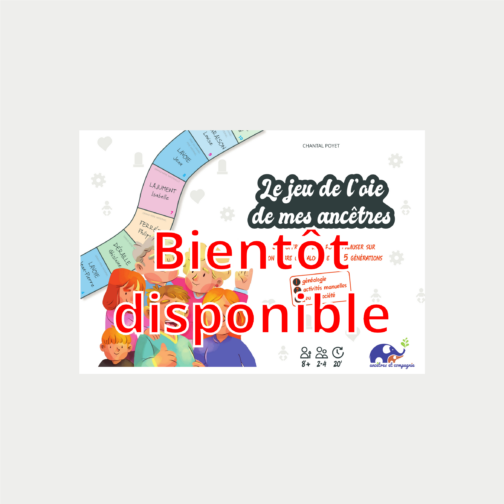 Couverture du jeu de l'oie de mes ancêtres, bientôt disponible