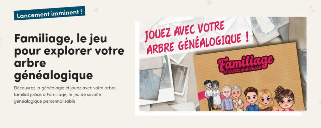 Fenêtre d'Ulule annonçant Familiage